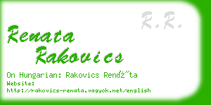 renata rakovics business card